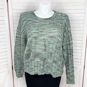 JohnPaulRichard‎ Space Dyed Multi Knit Sweater Green Multi XXL